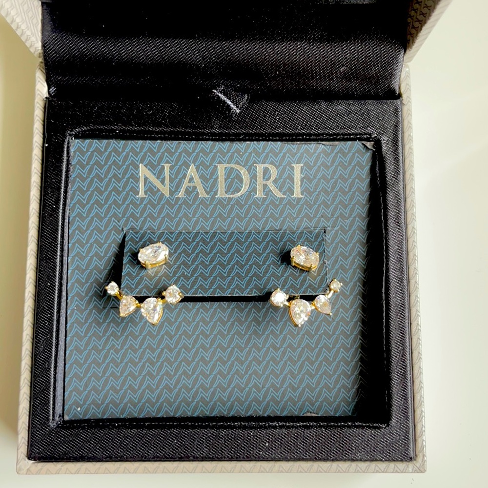 Earrings (Nadri) Daytime CZ Ear Jacket